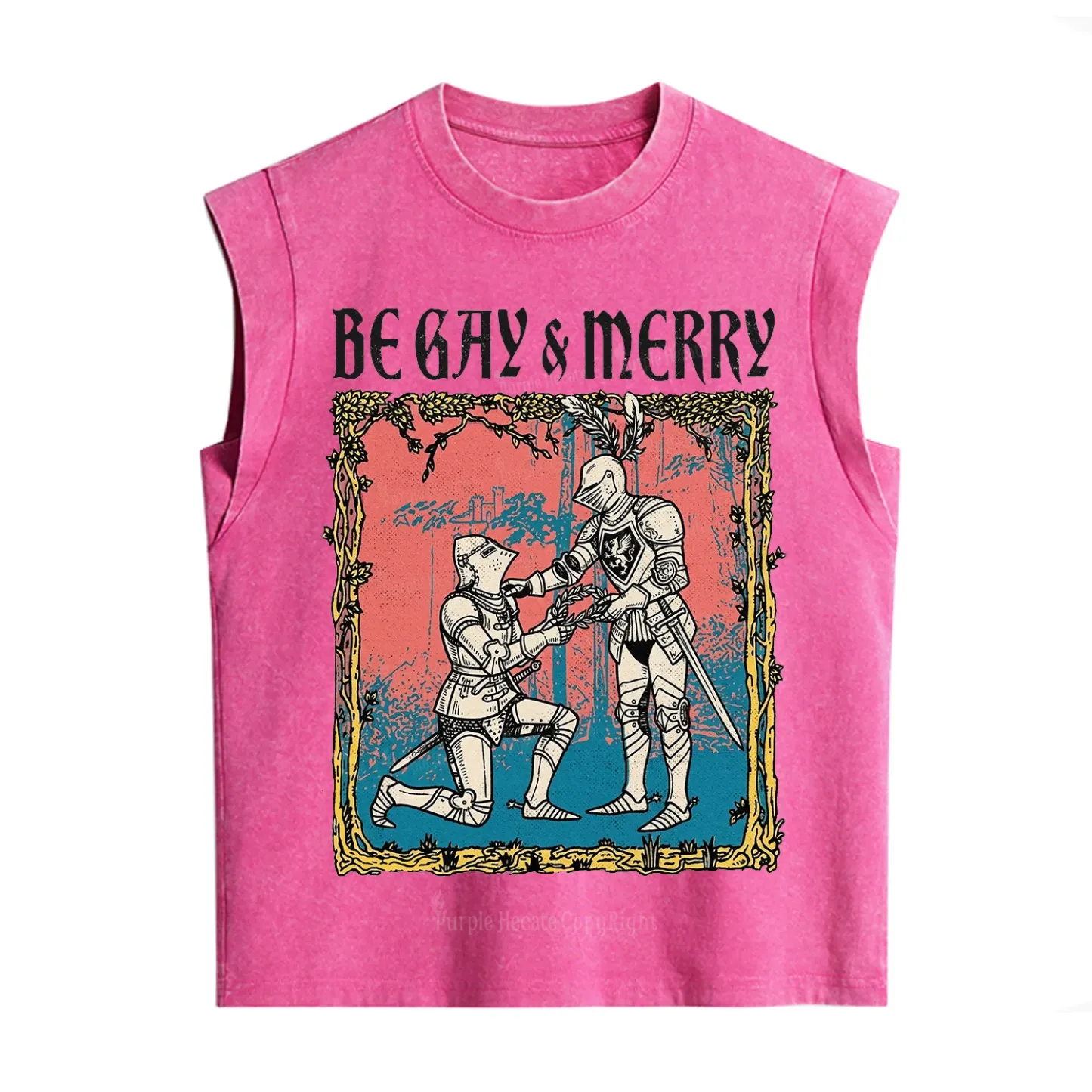 Purplehecate Be Gay & Merry Chivalry Pride Vintage Washed Tank
