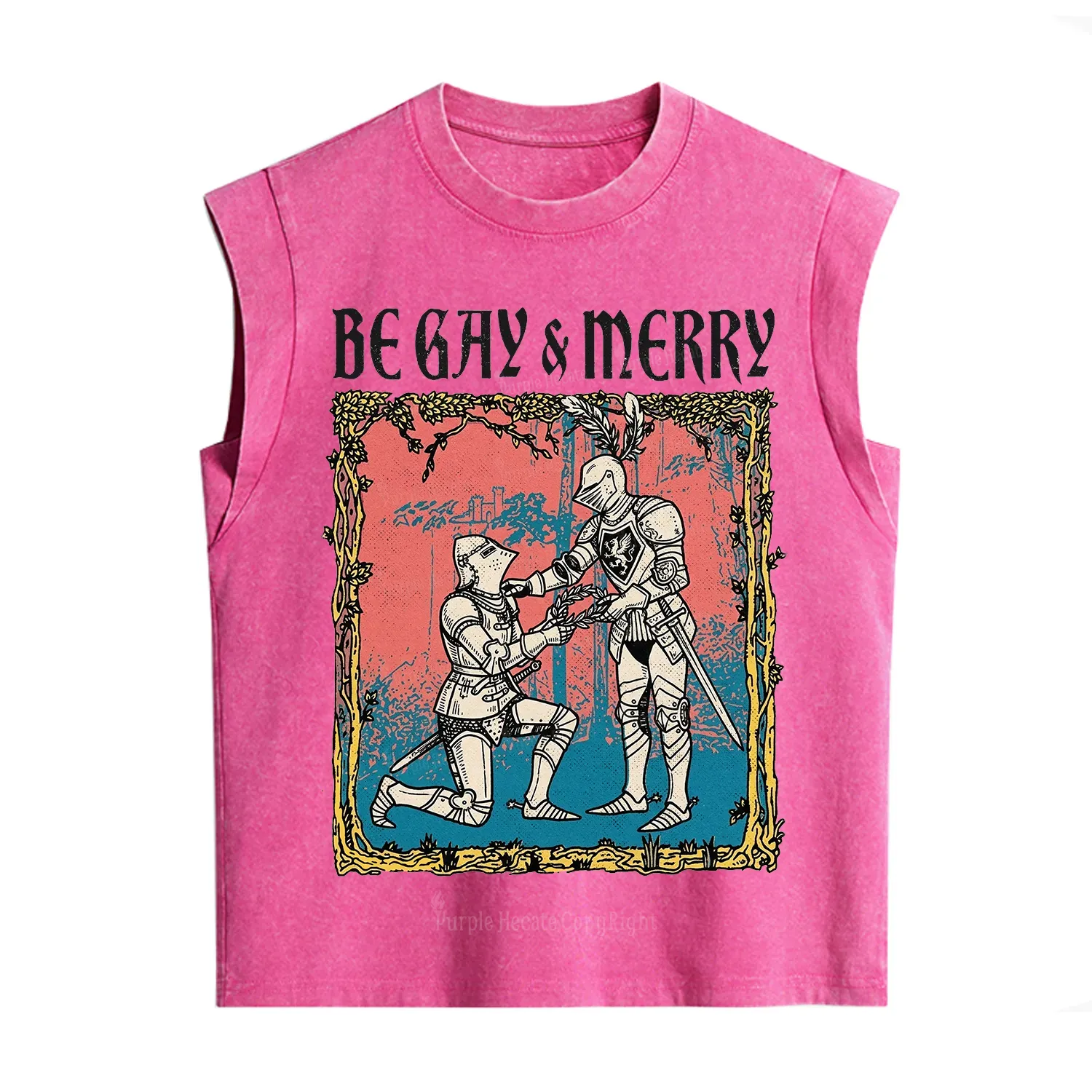 Purplehecate Be Gay & Merry Chivalry Pride Vintage Washed Tank