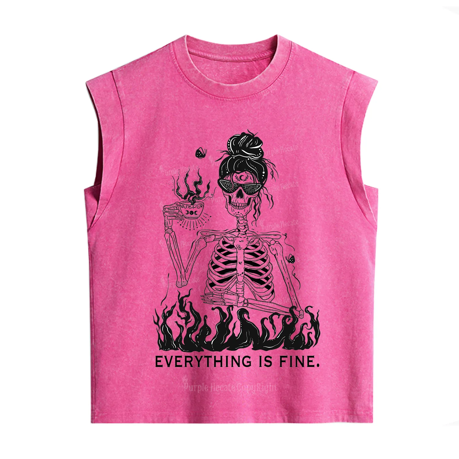 Purplehecate Everything Is Fine Vintage Washed Tank