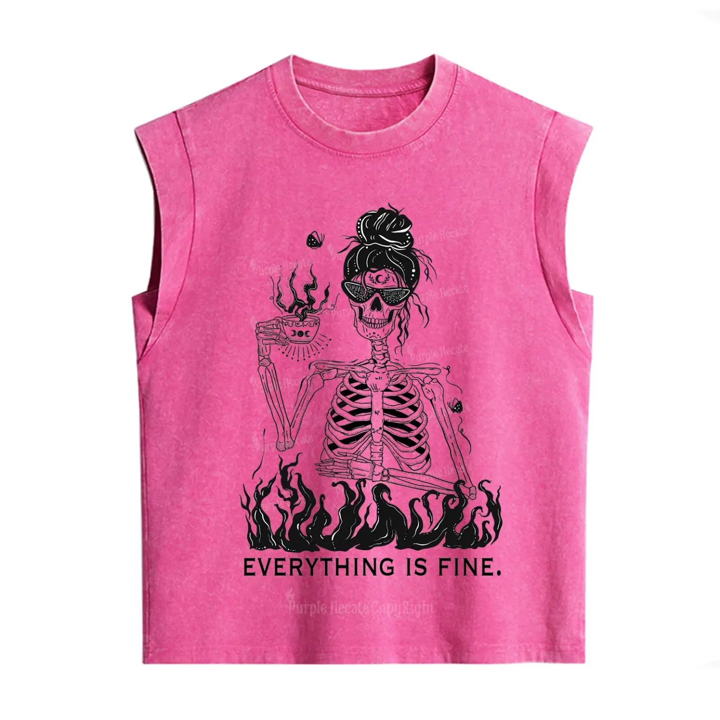 Purplehecate Everything Is Fine Vintage Washed Tank