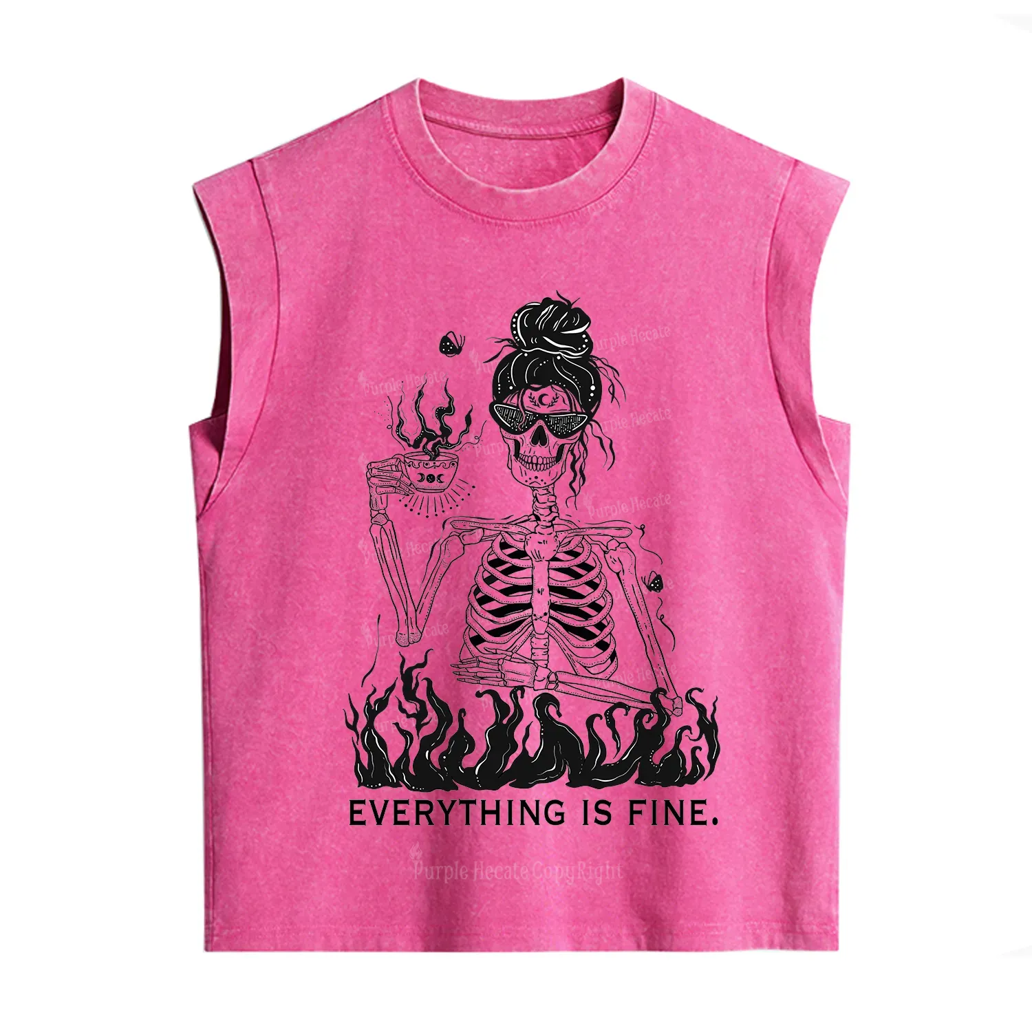 Purplehecate Everything Is Fine Vintage Washed Tank