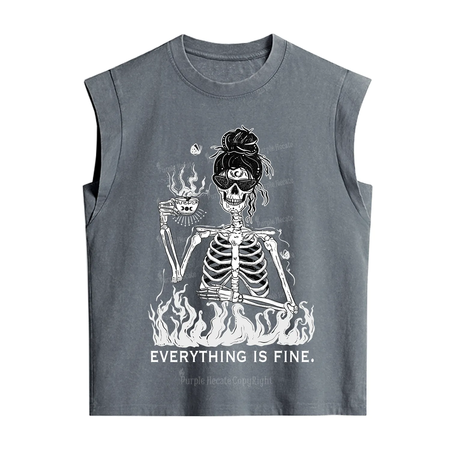 Purplehecate Everything Is Fine Vintage Washed Tank