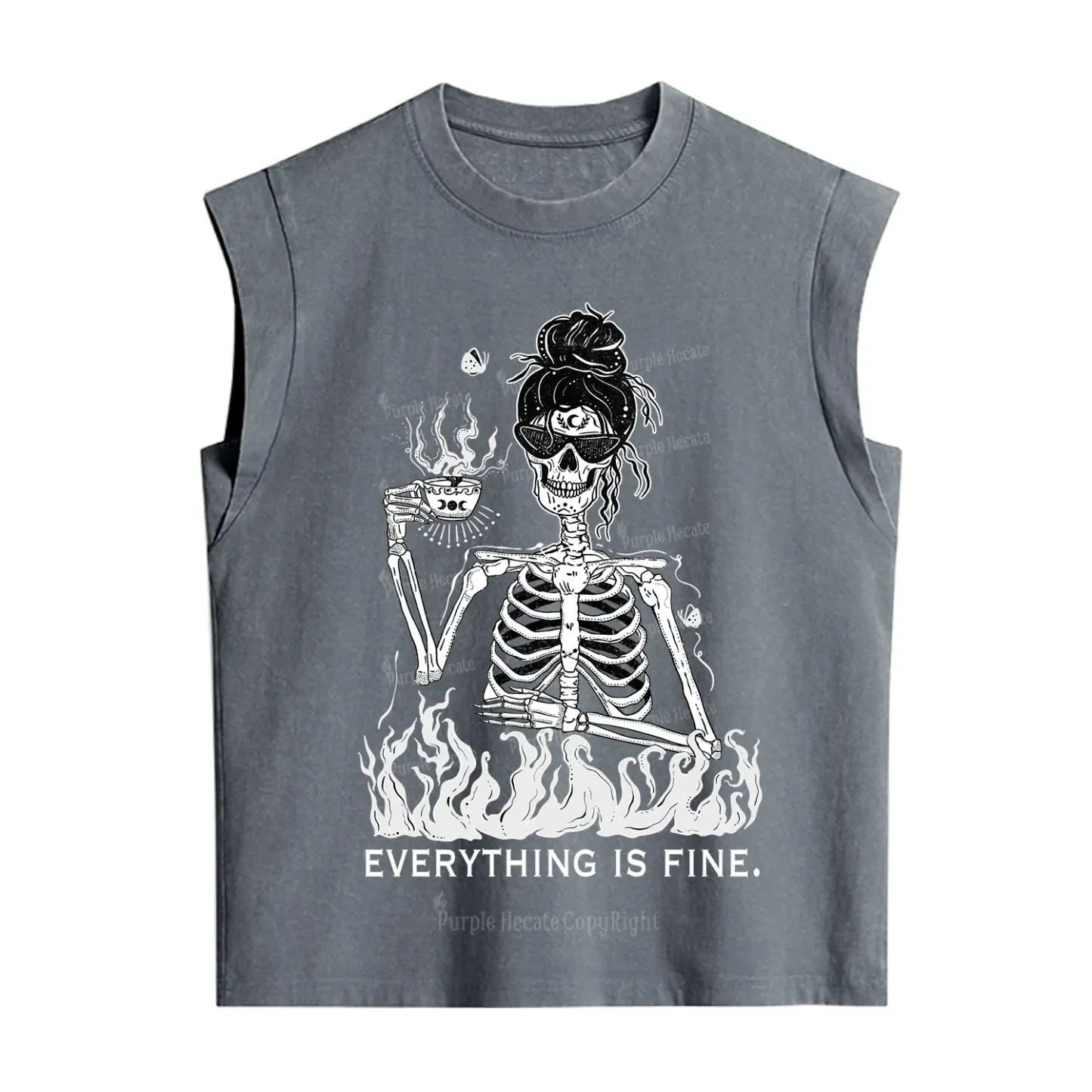 Purplehecate Everything Is Fine Vintage Washed Tank