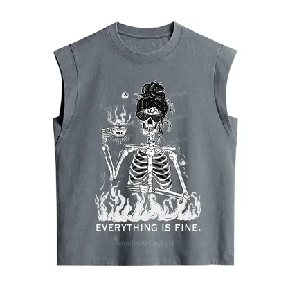 Purplehecate Everything Is Fine Vintage Washed Tank