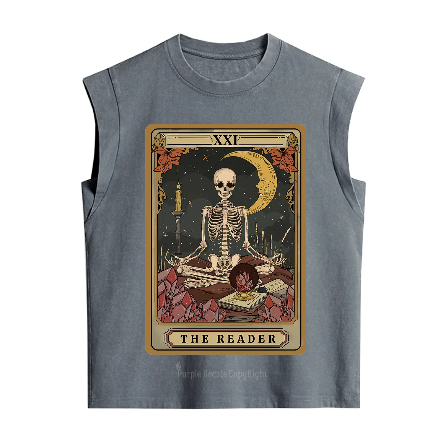 Purplehecate The Reader Tarot Vintage Washed Tank