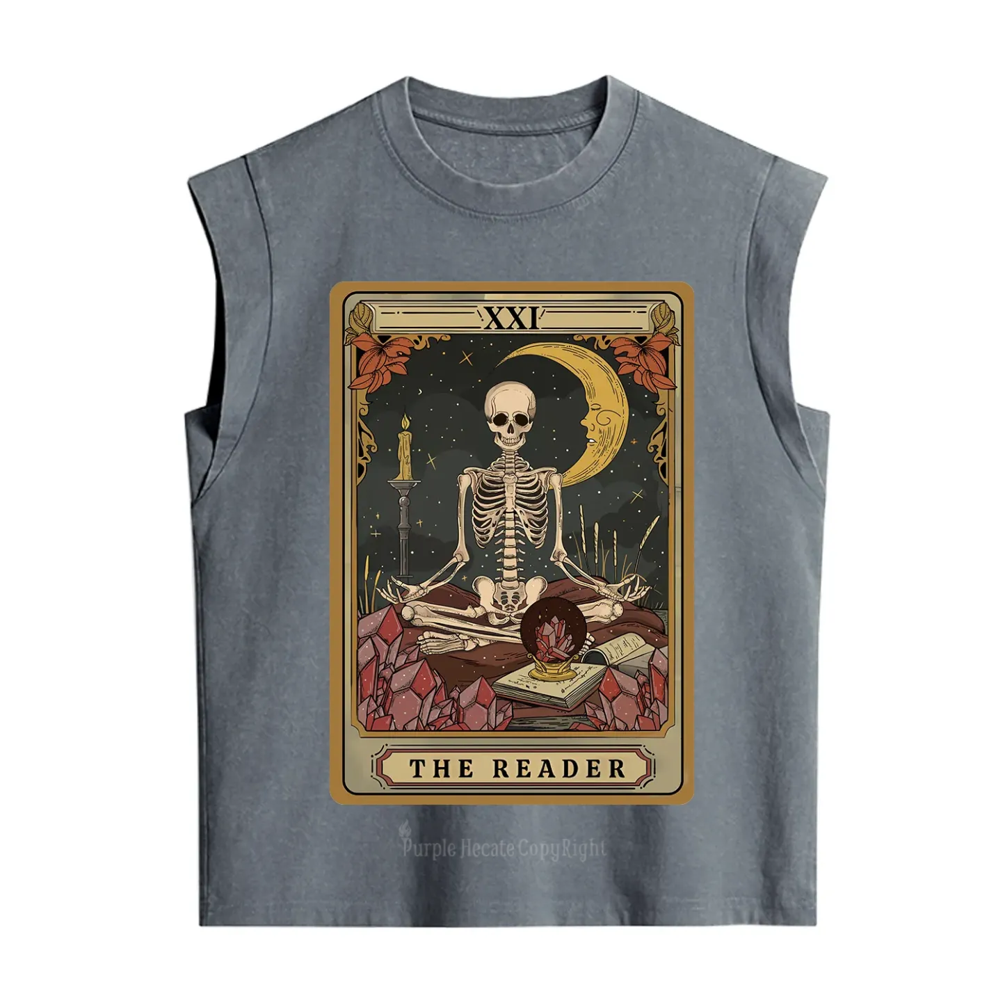 Purplehecate The Reader Tarot Vintage Washed Tank