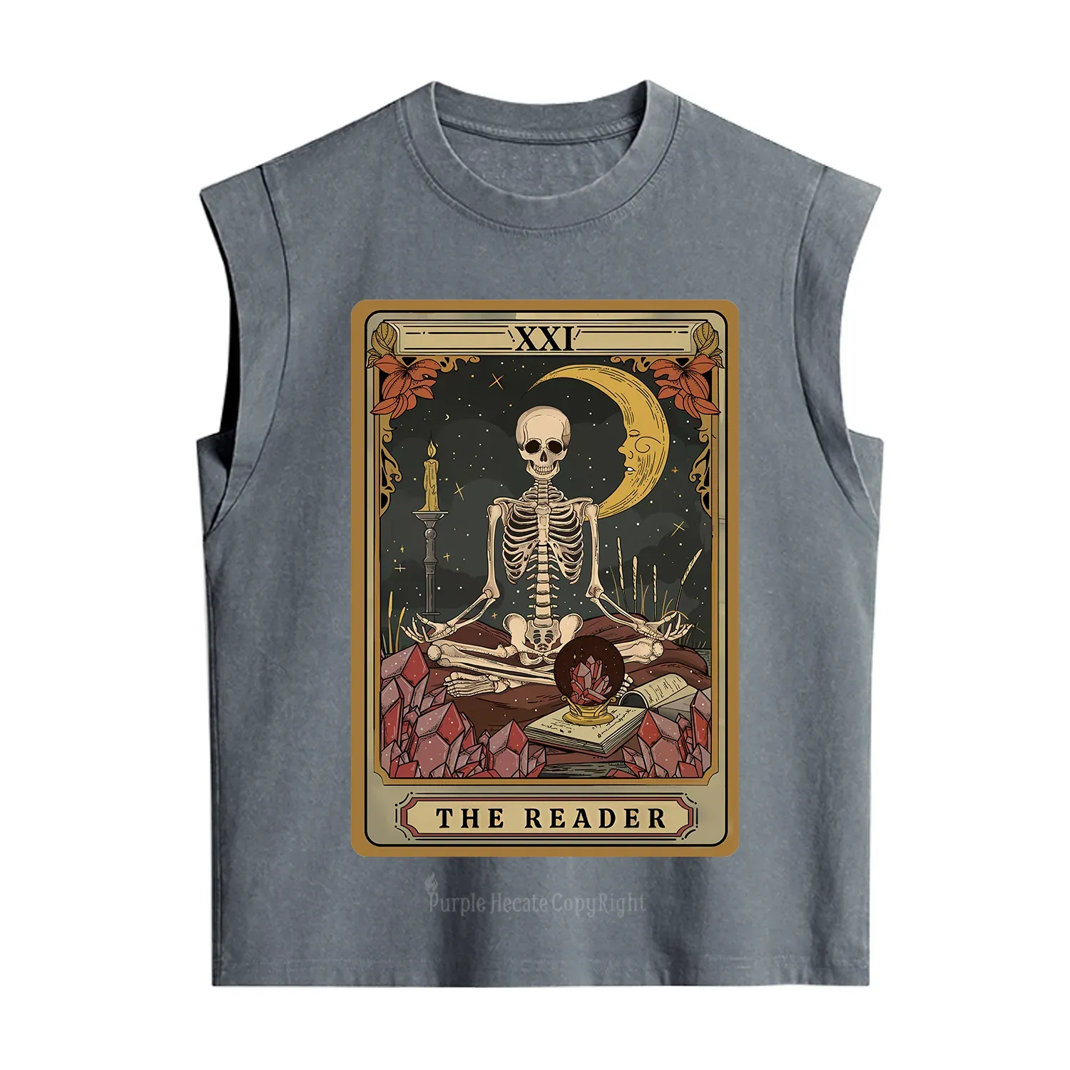 Purplehecate The Reader Tarot Vintage Washed Tank