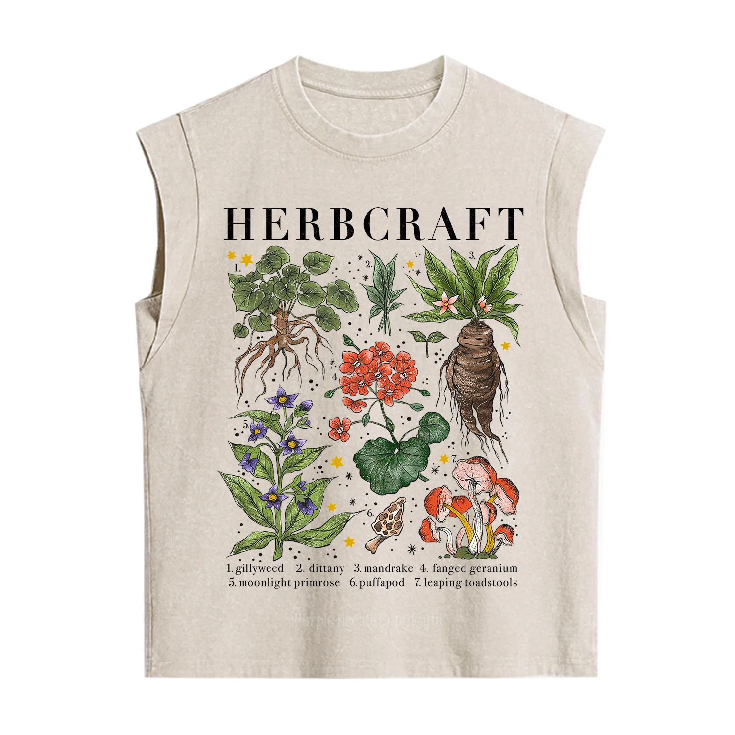Purplehecate Magical Herbcraft Vintage Washed Tank