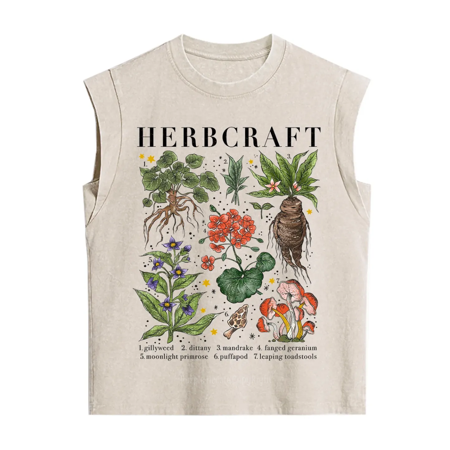 Purplehecate Magical Herbcraft Vintage Washed Tank