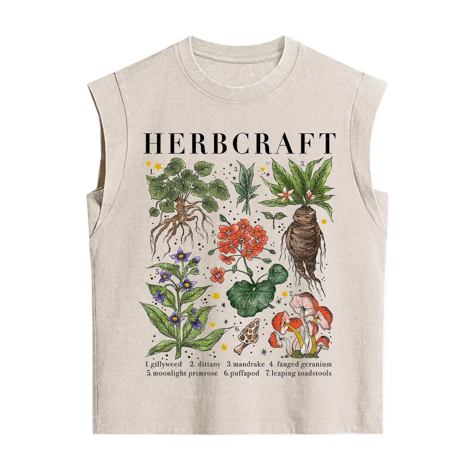 Purplehecate Magical Herbcraft Vintage Washed Tank