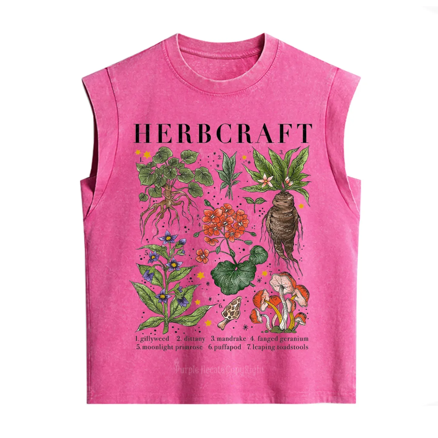 Purplehecate Magical Herbcraft Vintage Washed Tank