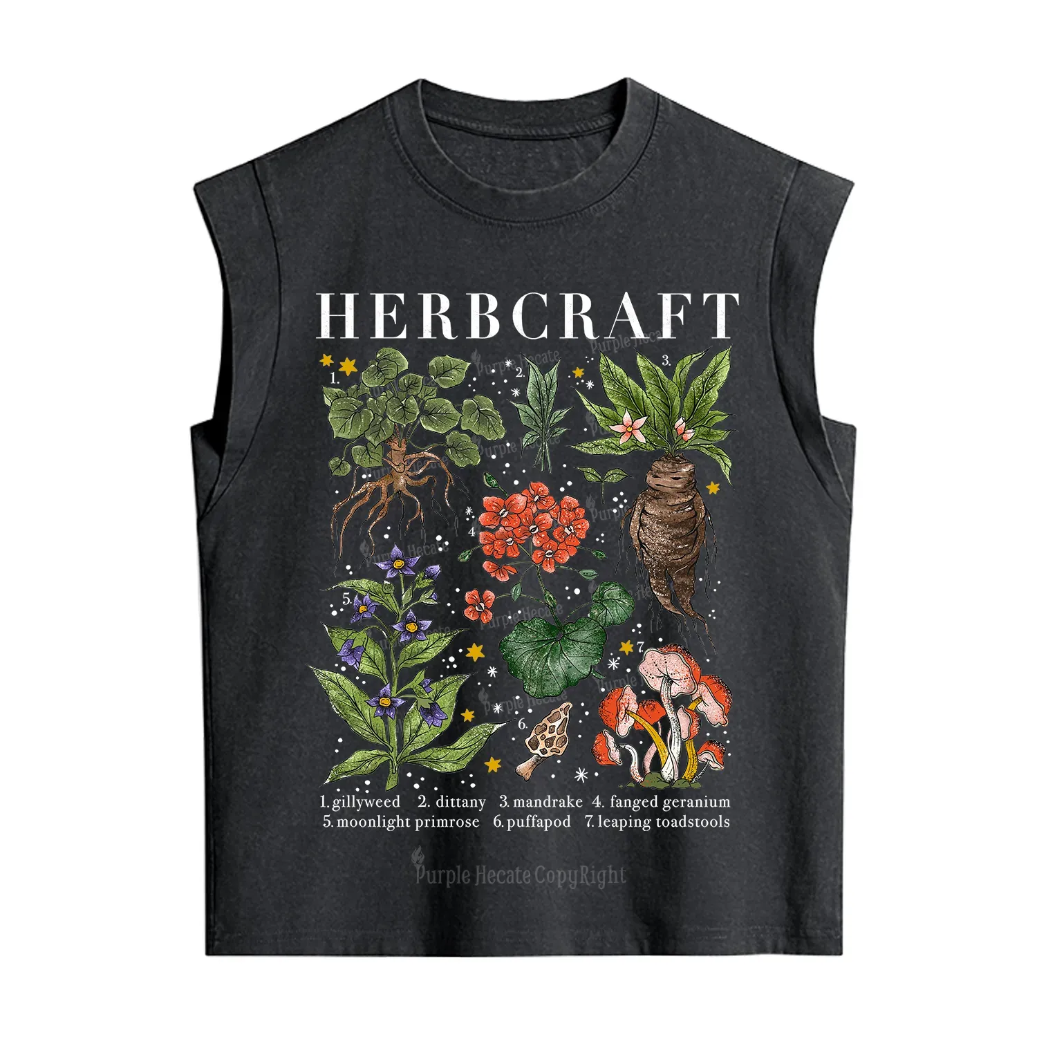 Purplehecate Magical Herbcraft Vintage Washed Tank