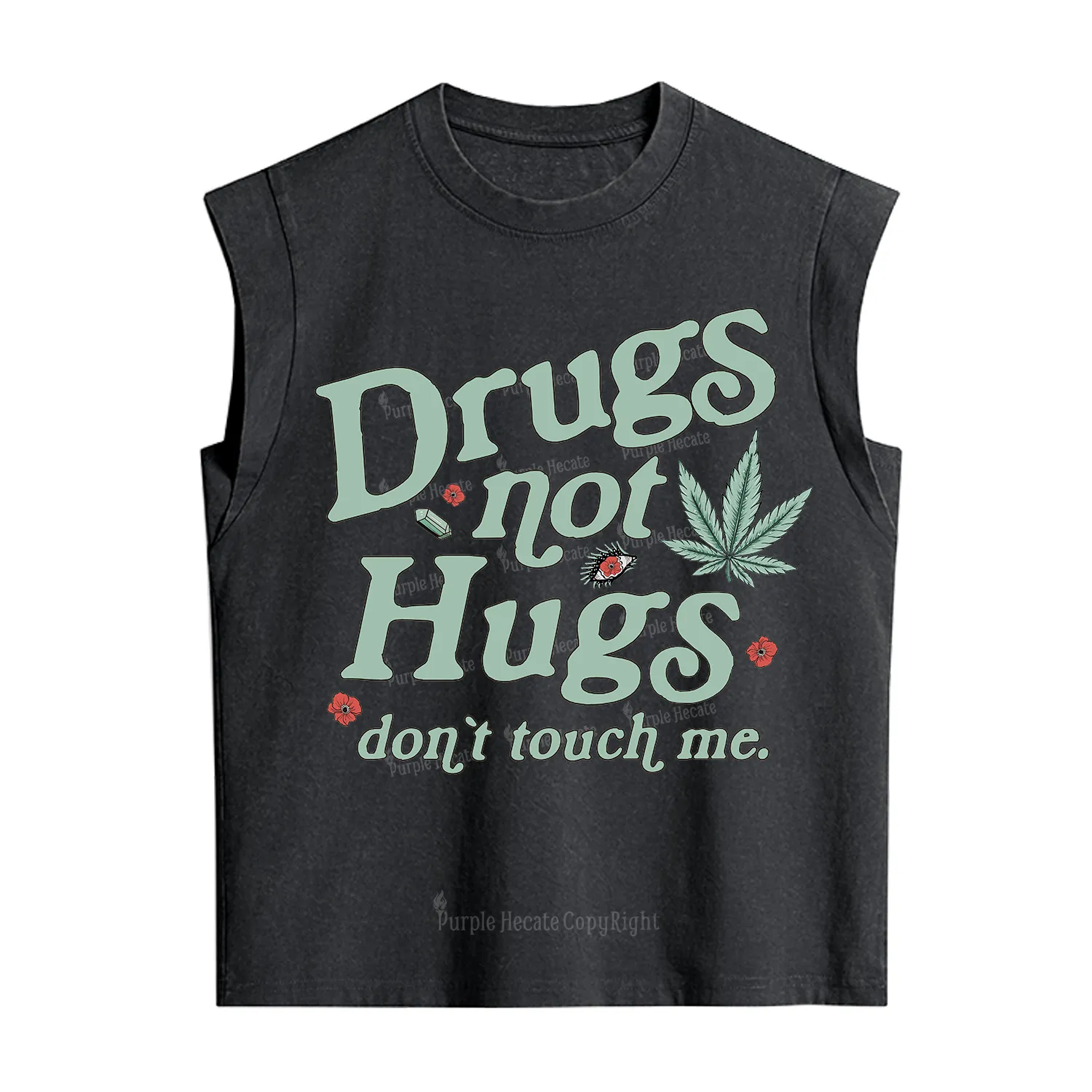 Purplehecate Sarcastic Weed Vintage Washed Tank