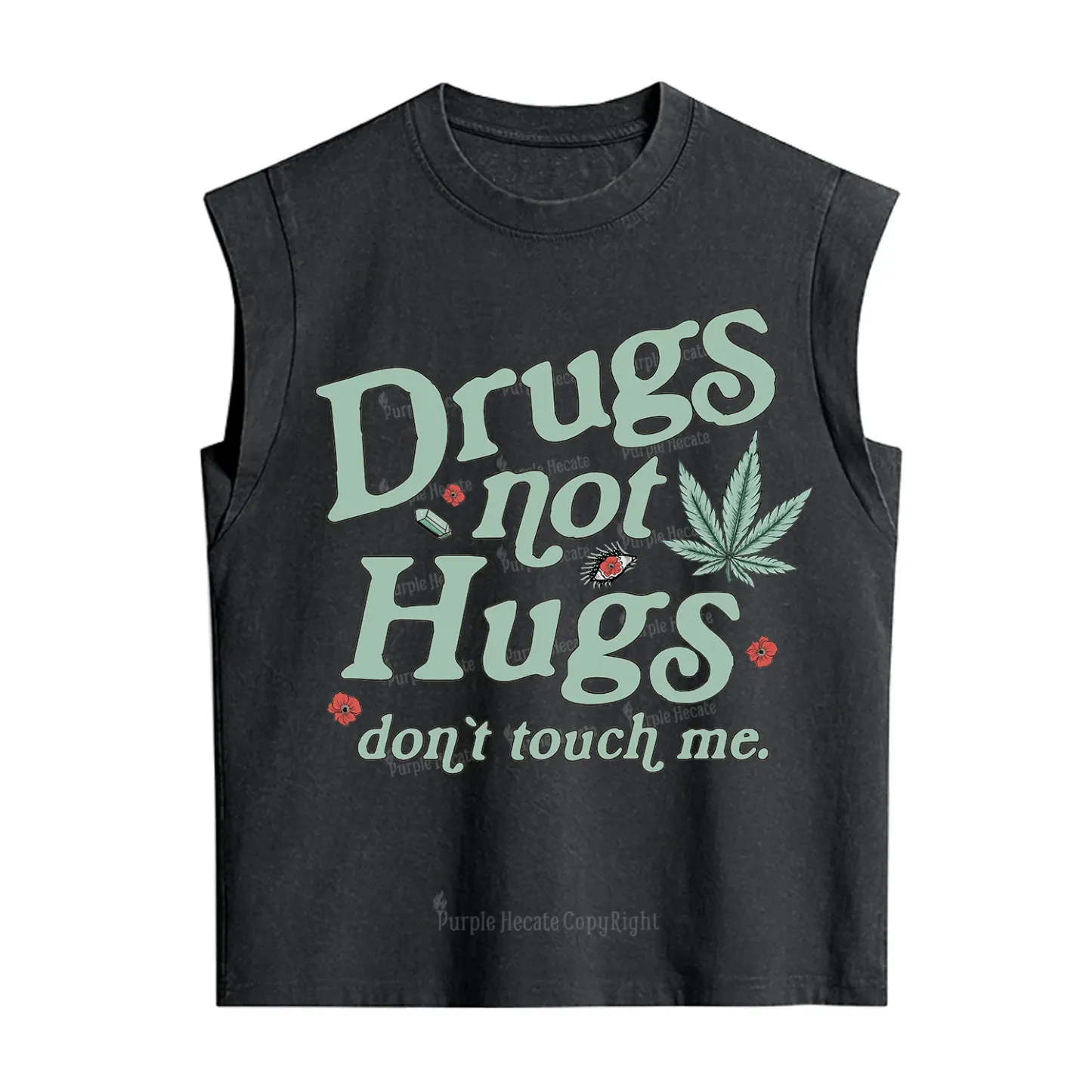 Purplehecate Sarcastic Weed Vintage Washed Tank