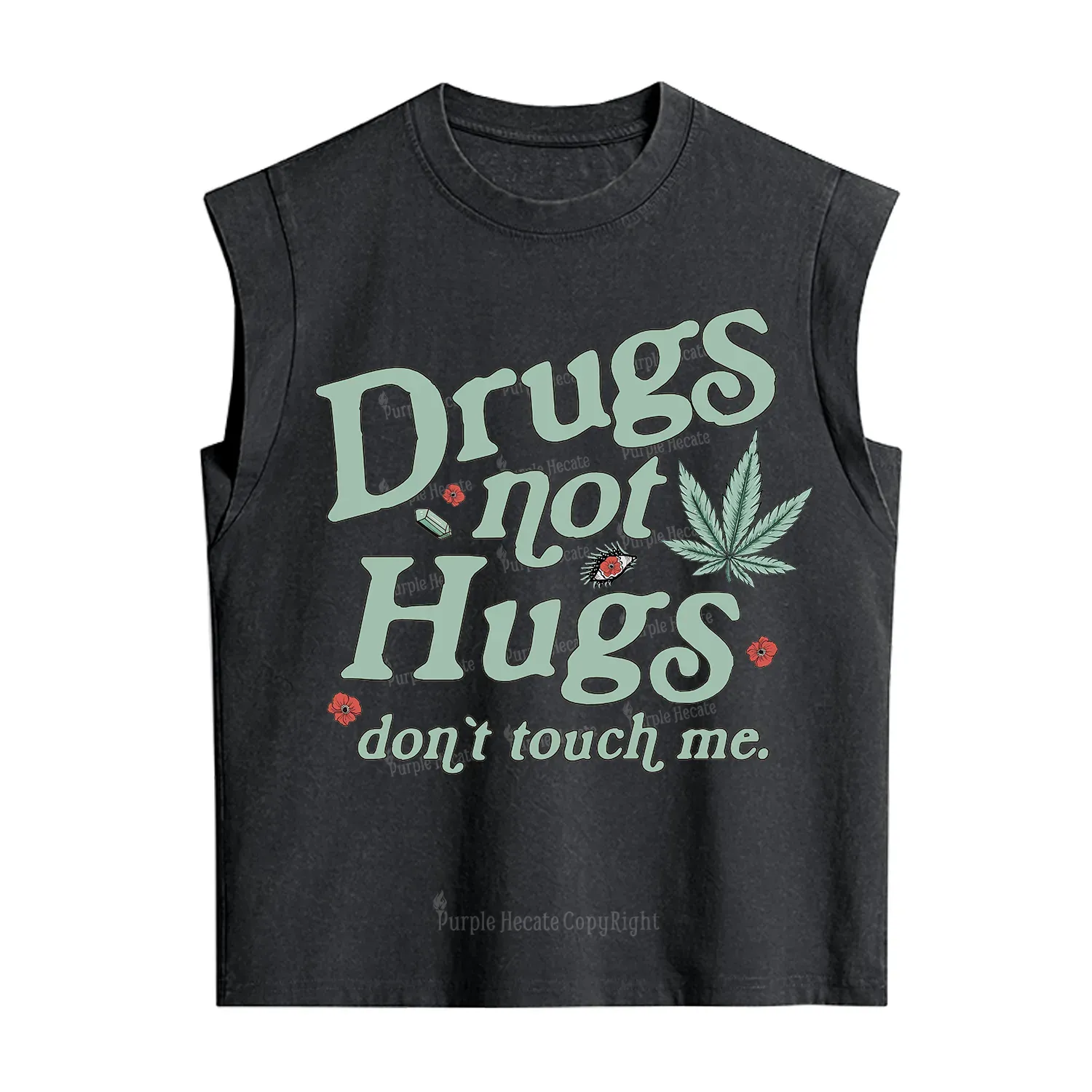 Purplehecate Sarcastic Weed Vintage Washed Tank