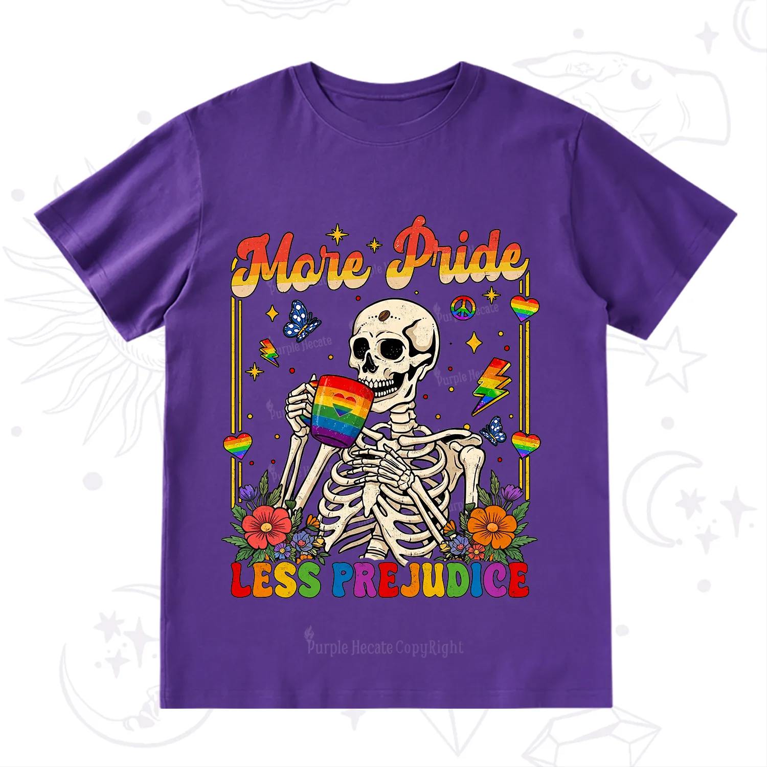 Purplehecate More Pride Less Prejudice Skeleton T-Shirt
