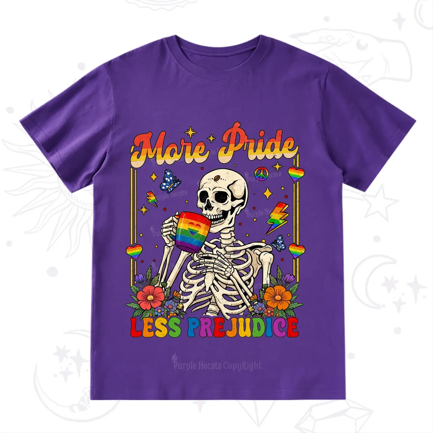 Purplehecate More Pride Less Prejudice Skeleton T-Shirt