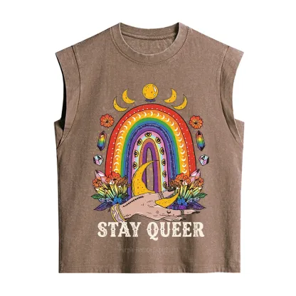 Purplehecate Stay Queer Vintage Washed Tank