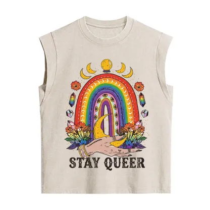 Purplehecate Stay Queer Vintage Washed Tank