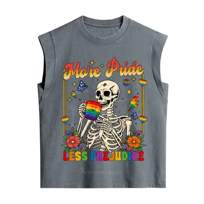 Purplehecate More Pride Less Prejudice Skeleton Vintage Washed Tank