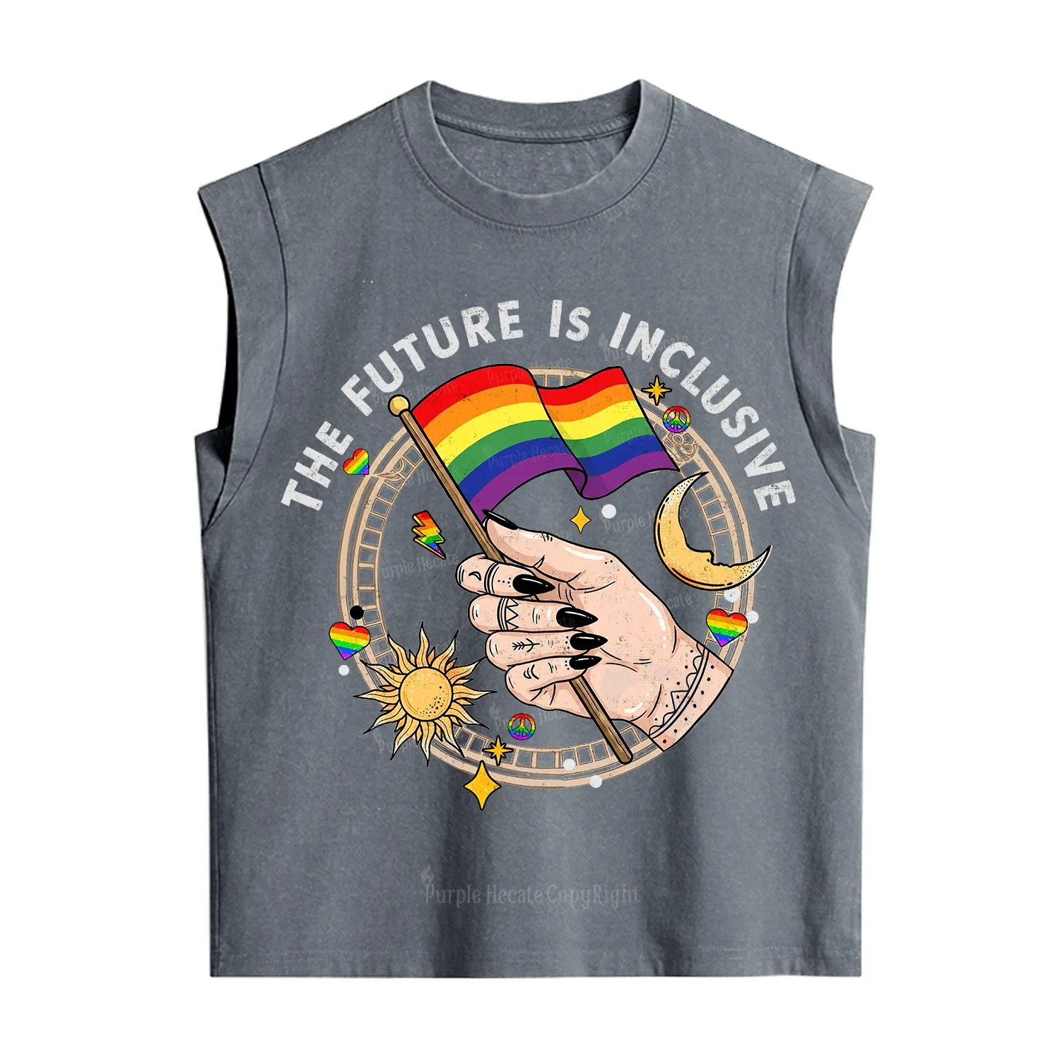 Purplehecate The Future Is Inclusive Vintage Washed Tank