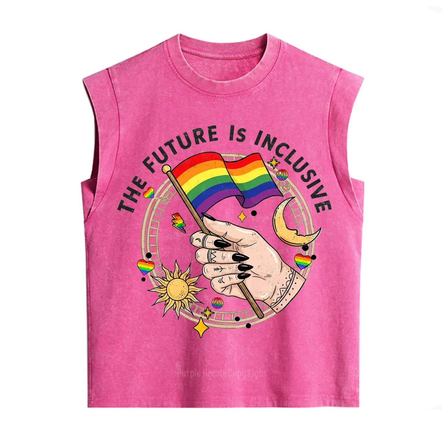 Purplehecate The Future Is Inclusive Vintage Washed Tank