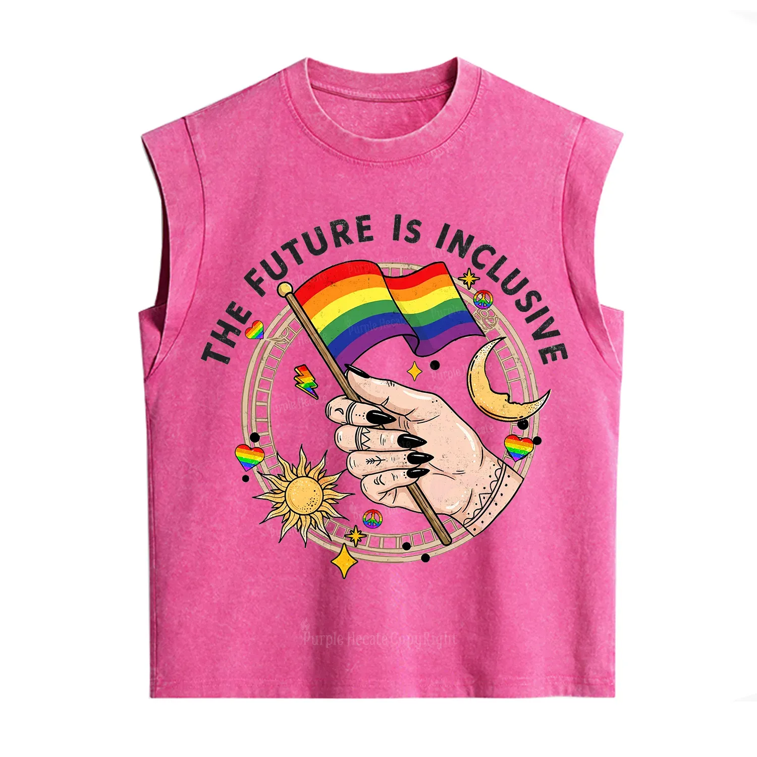 Purplehecate The Future Is Inclusive Vintage Washed Tank