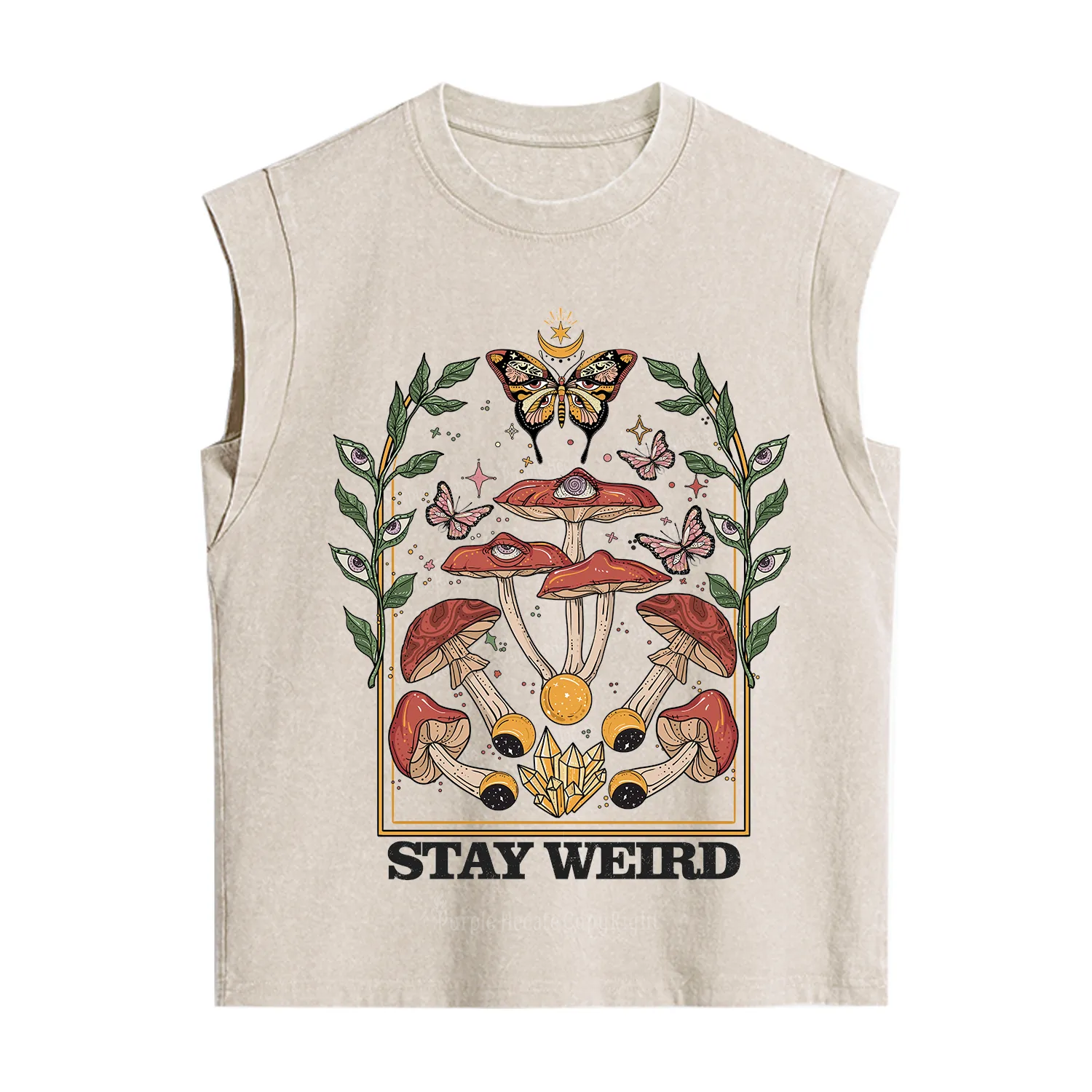Purplehecate Stay Weird Vintage Washed Tank