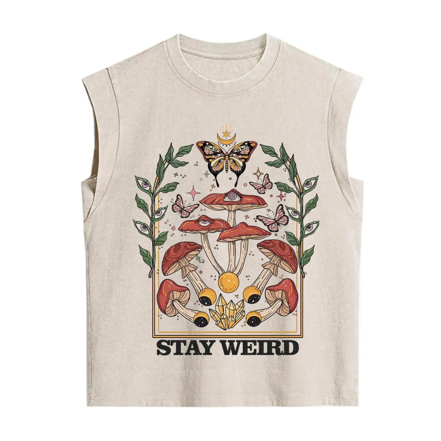 Purplehecate Stay Weird Vintage Washed Tank