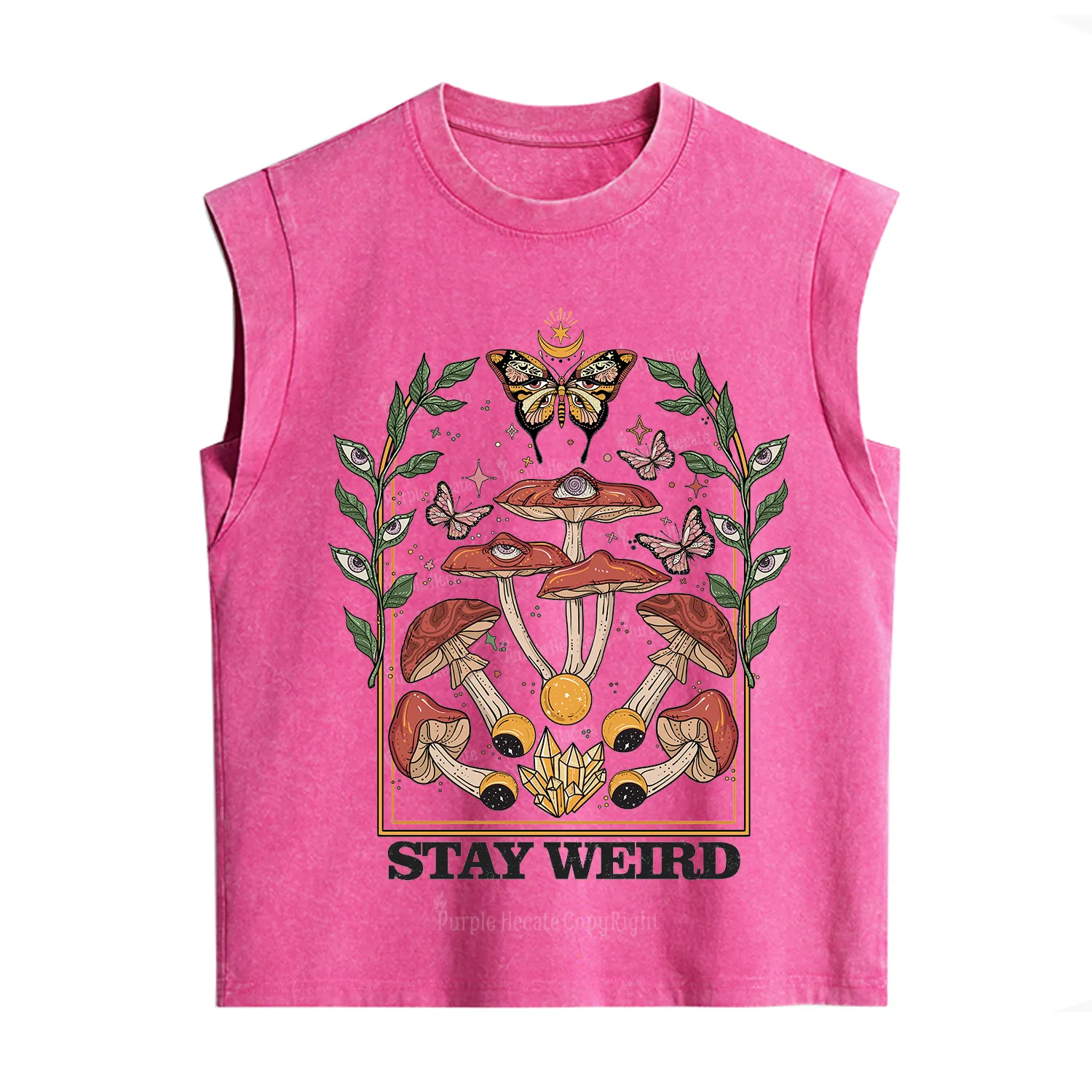 Purplehecate Stay Weird Vintage Washed Tank
