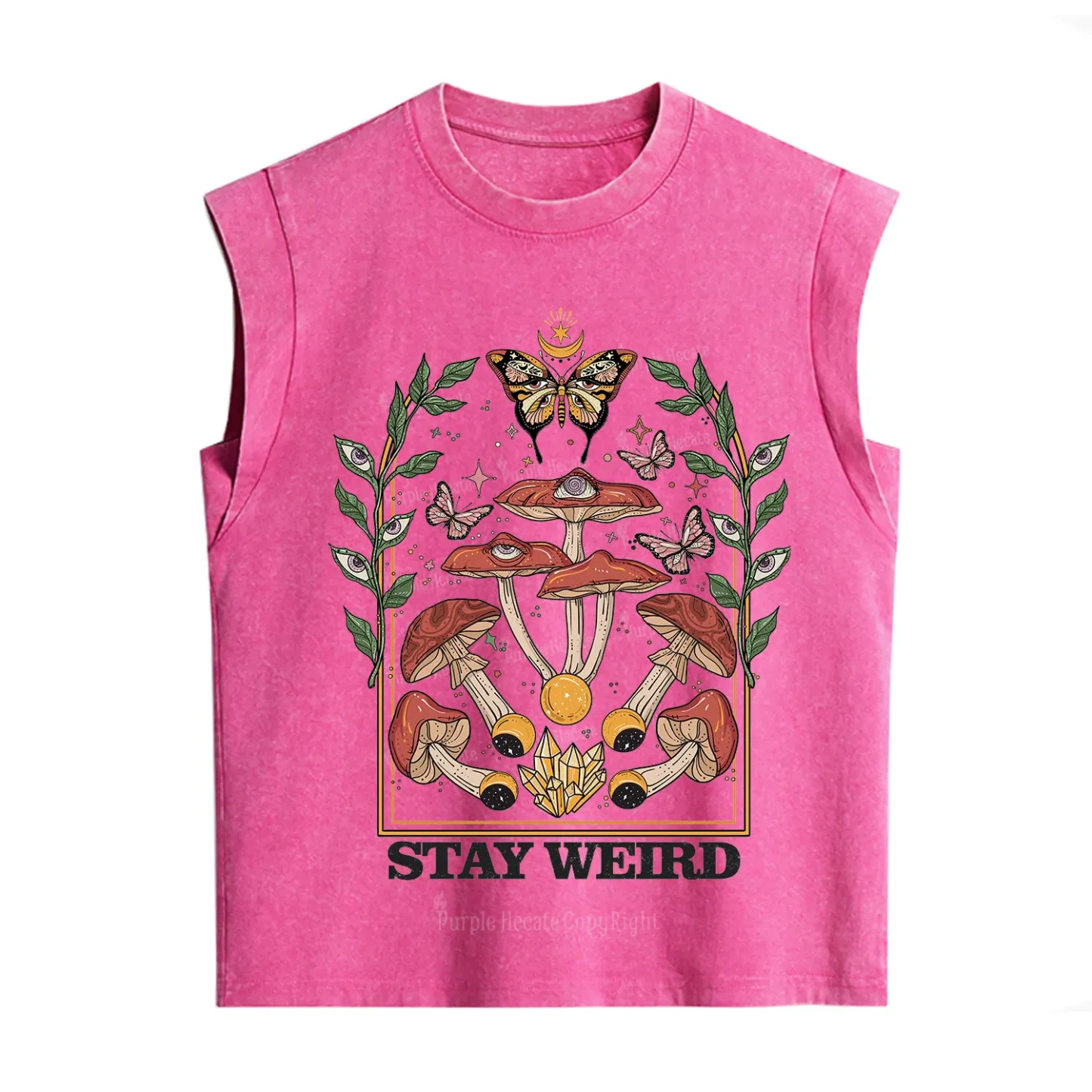 Purplehecate Stay Weird Vintage Washed Tank