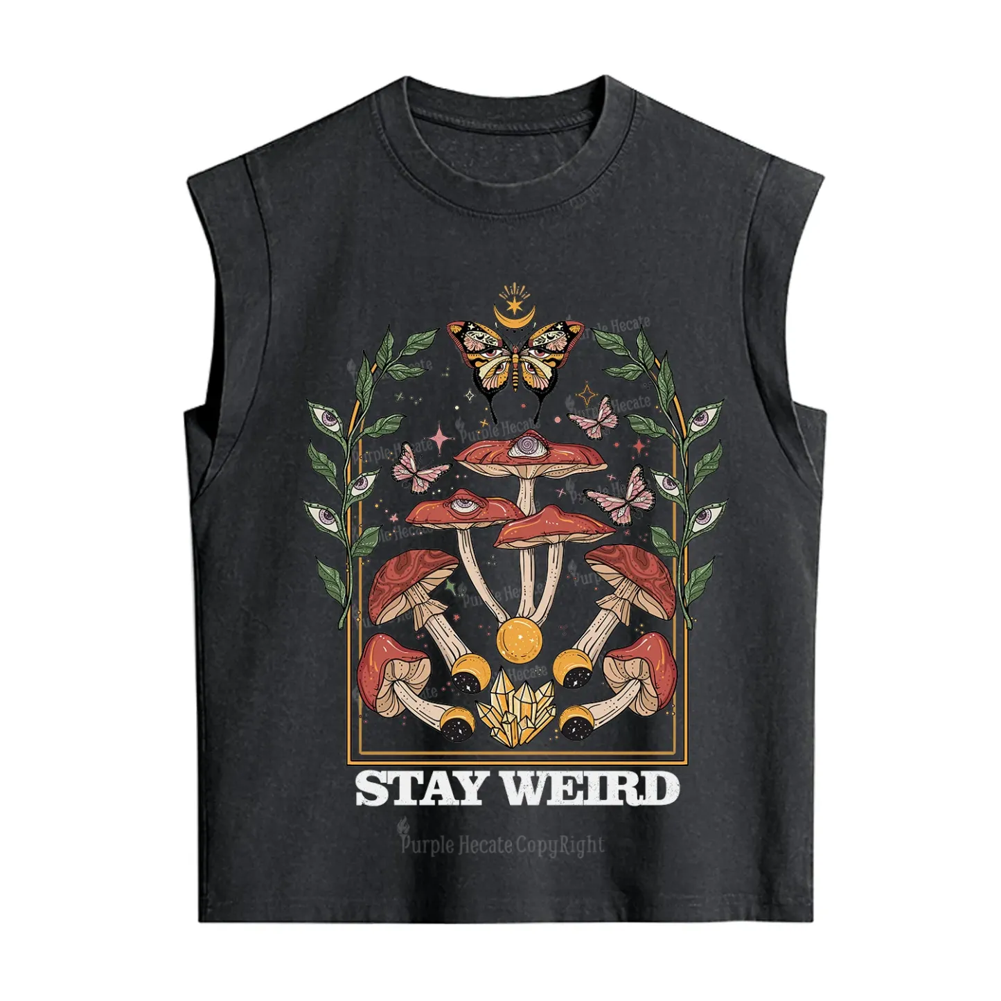 Purplehecate Stay Weird Vintage Washed Tank