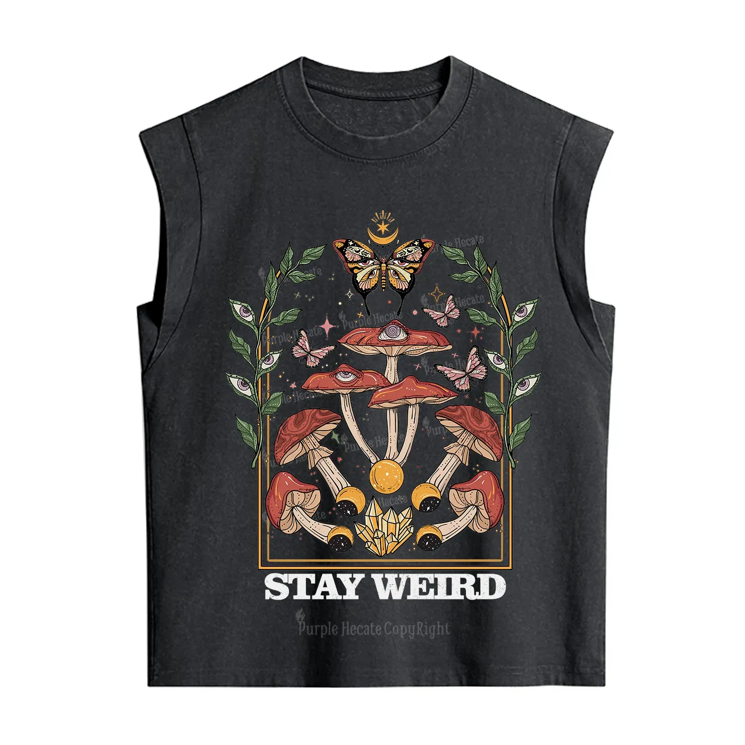 Purplehecate Stay Weird Vintage Washed Tank