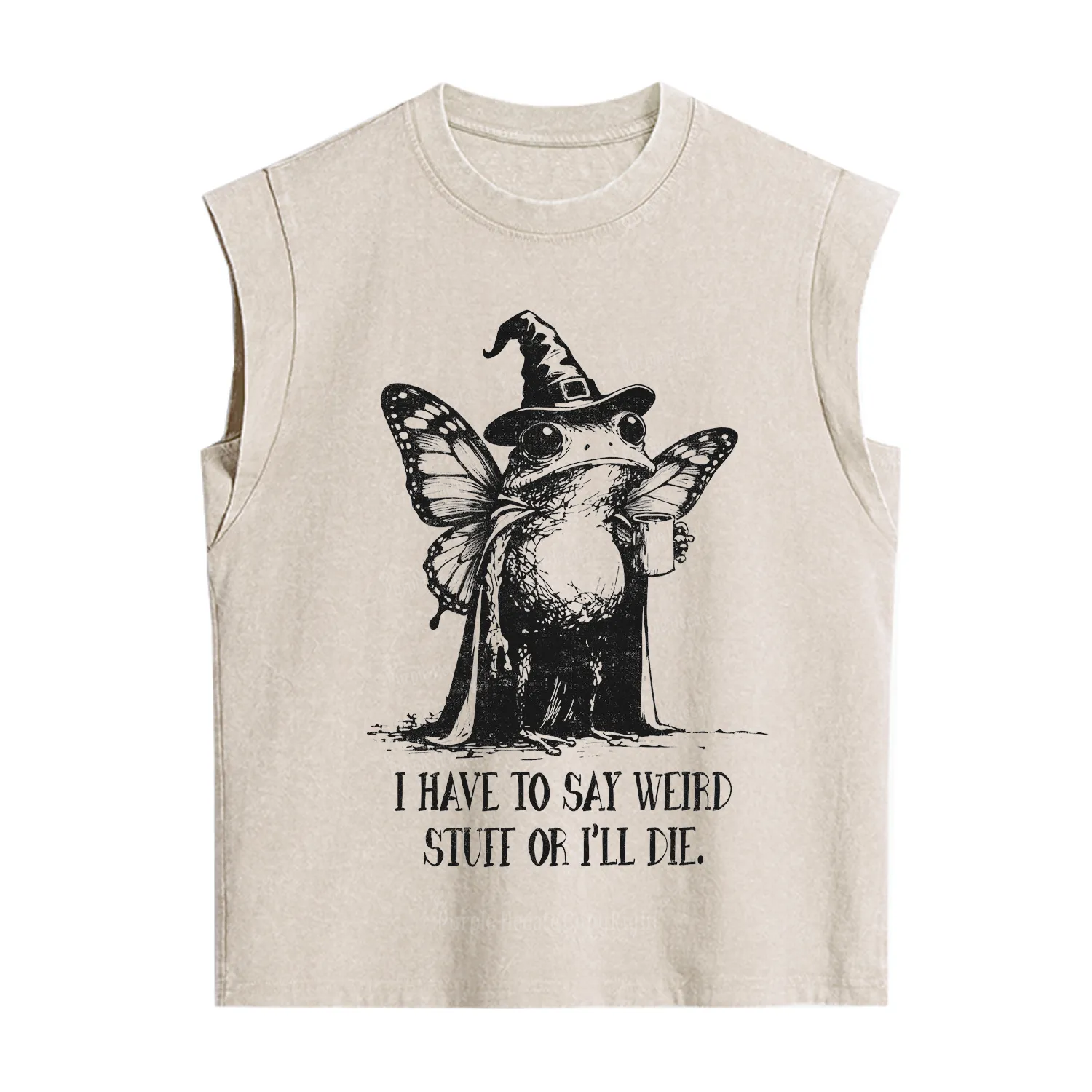 Purplehecate I Have to Say Weird Stuff Or I'll Die Vintage Washed Tank