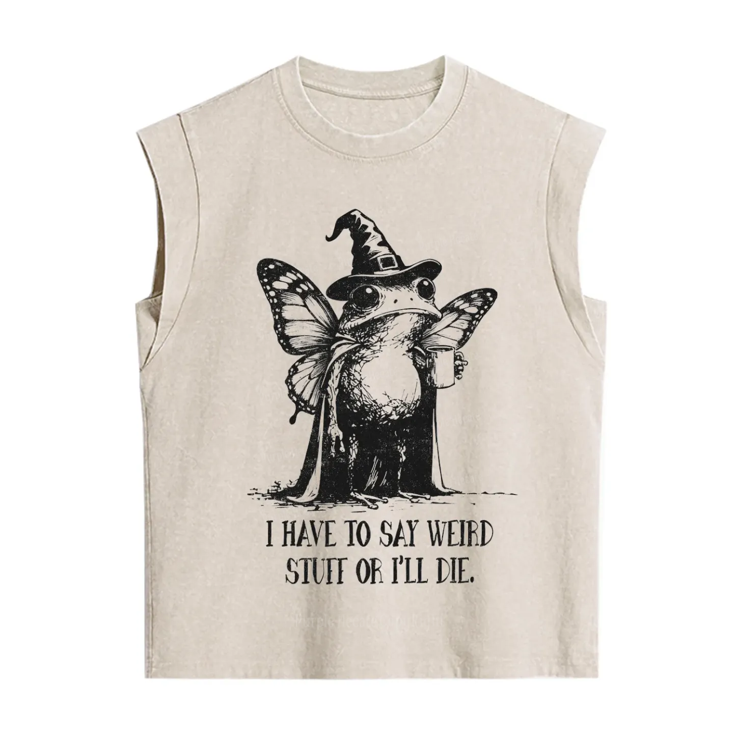 Purplehecate I Have to Say Weird Stuff Or I'll Die Vintage Washed Tank