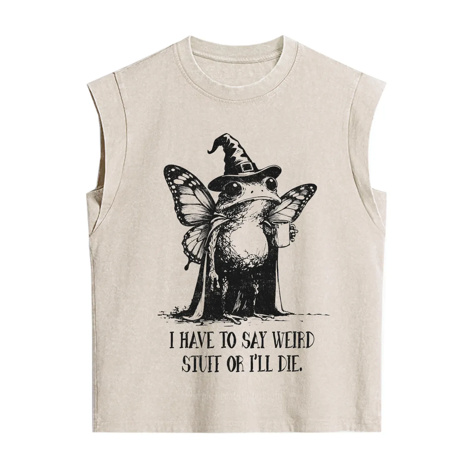 Purplehecate I Have to Say Weird Stuff Or I'll Die Vintage Washed Tank