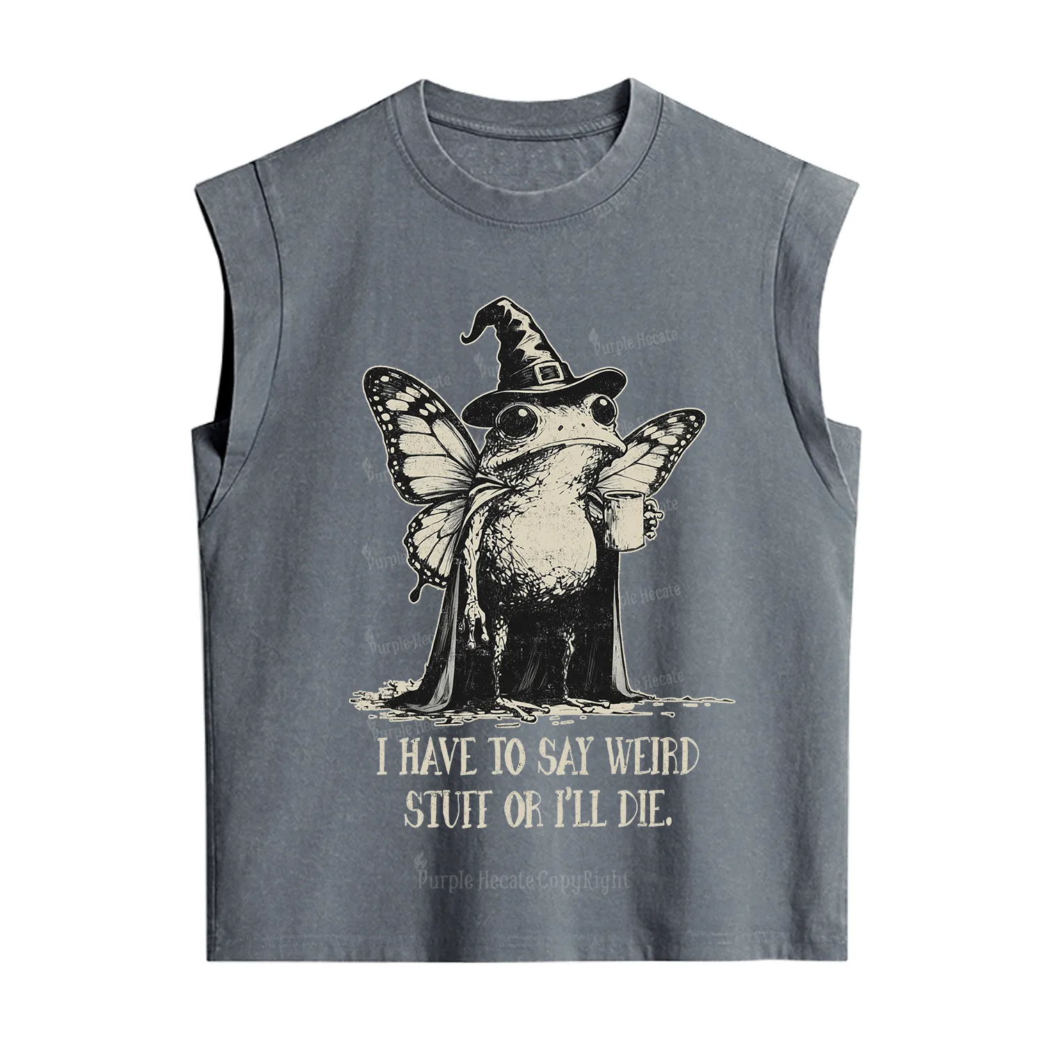 Purplehecate I Have to Say Weird Stuff Or I'll Die Vintage Washed Tank