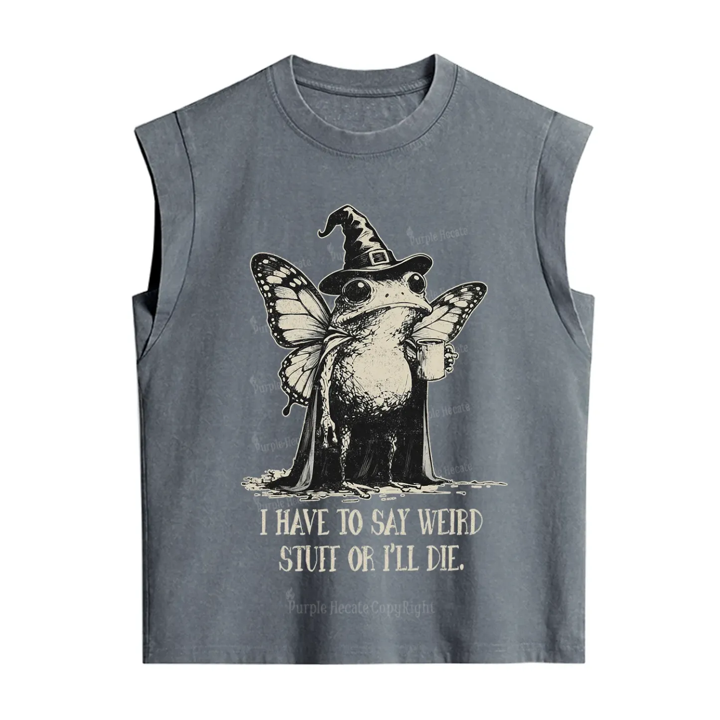Purplehecate I Have to Say Weird Stuff Or I'll Die Vintage Washed Tank