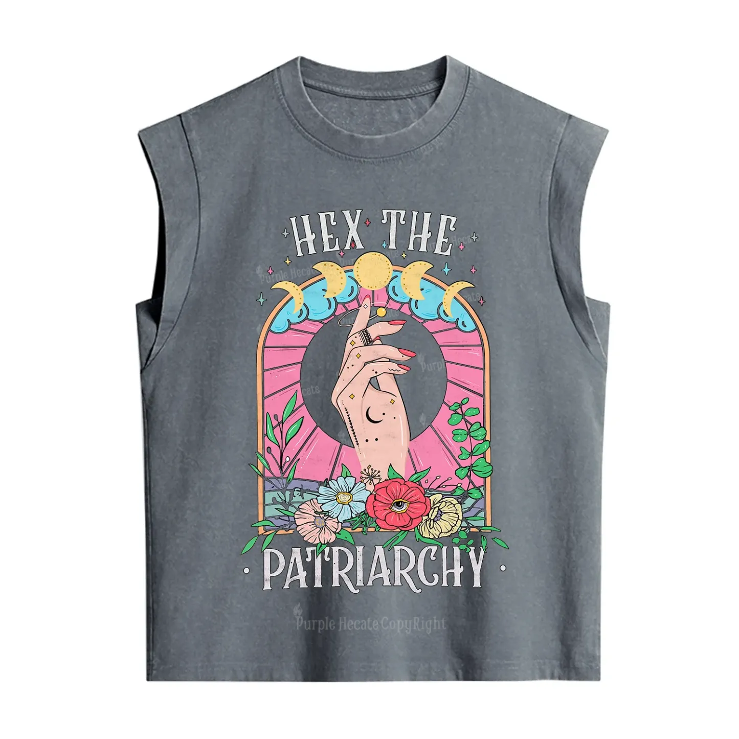 Purplehecate Hex The Patriarchy Vintage Washed Tank