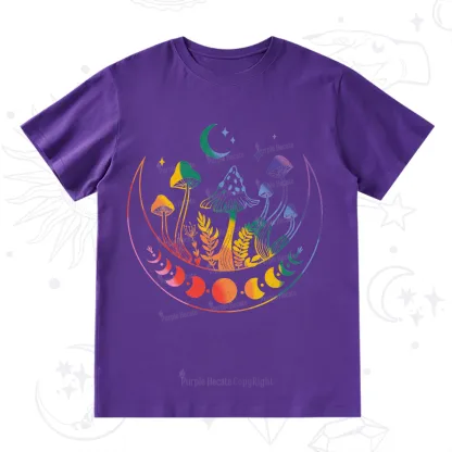 Purplehecate Pride Mushroom Rainbow T-Shirt