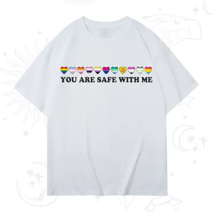 Purplehecate You Are Safe With Me Pride T-Shirt