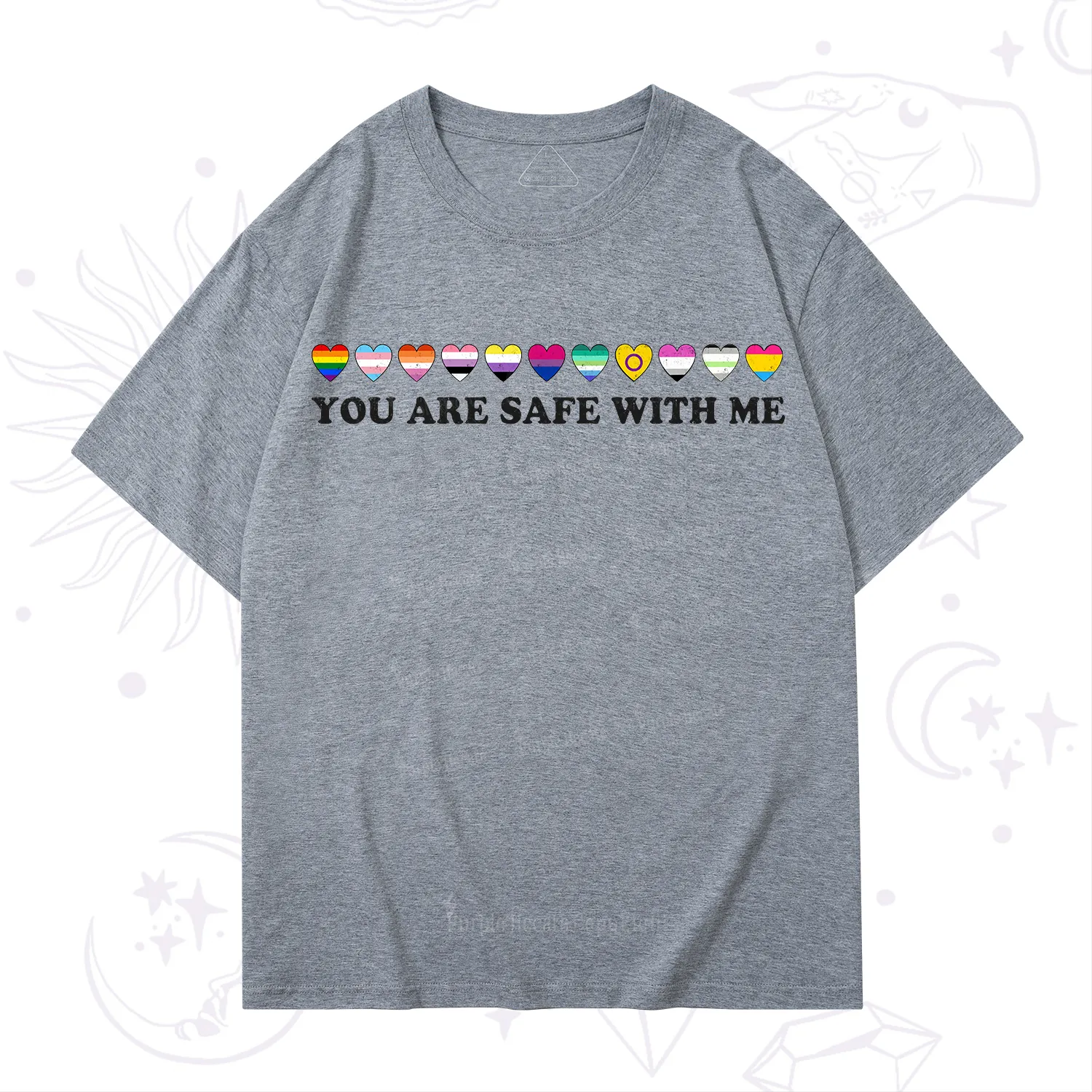 Purplehecate You Are Safe With Me Pride T-Shirt