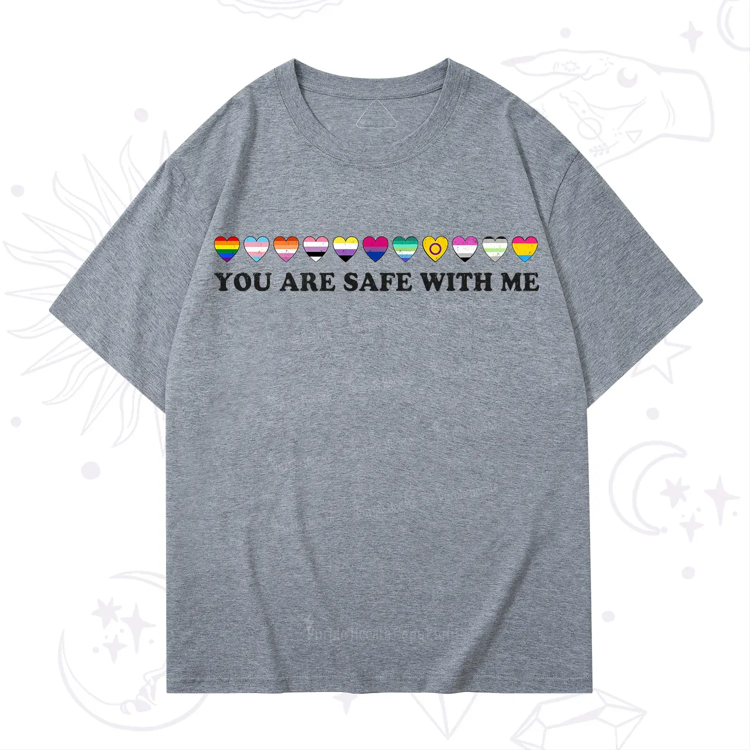 Purplehecate You Are Safe With Me Pride T-Shirt