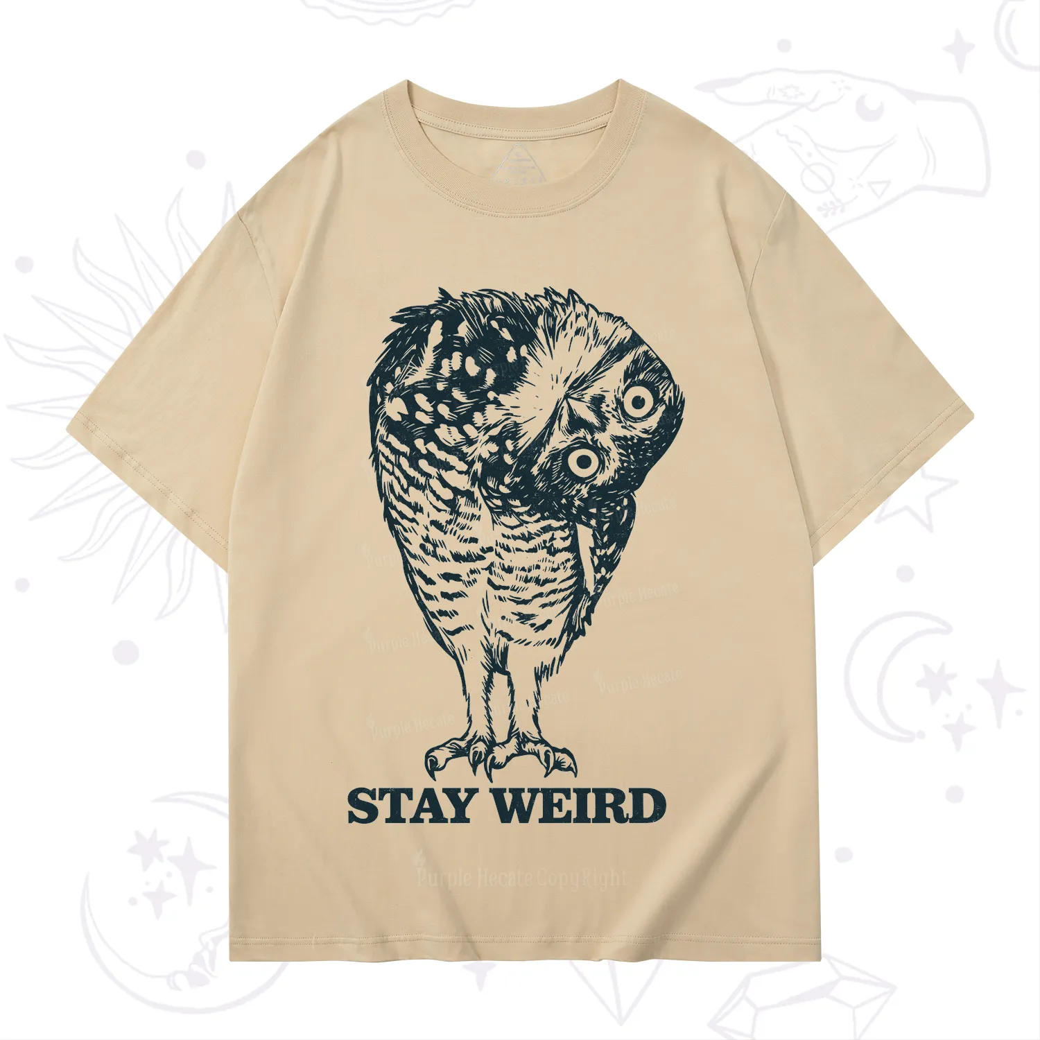 Purplehecate Stay Weird Innocent Owl T-Shirt