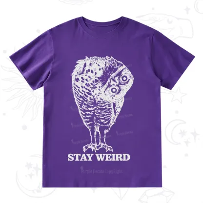 Purplehecate Stay Weird Innocent Owl T-Shirt