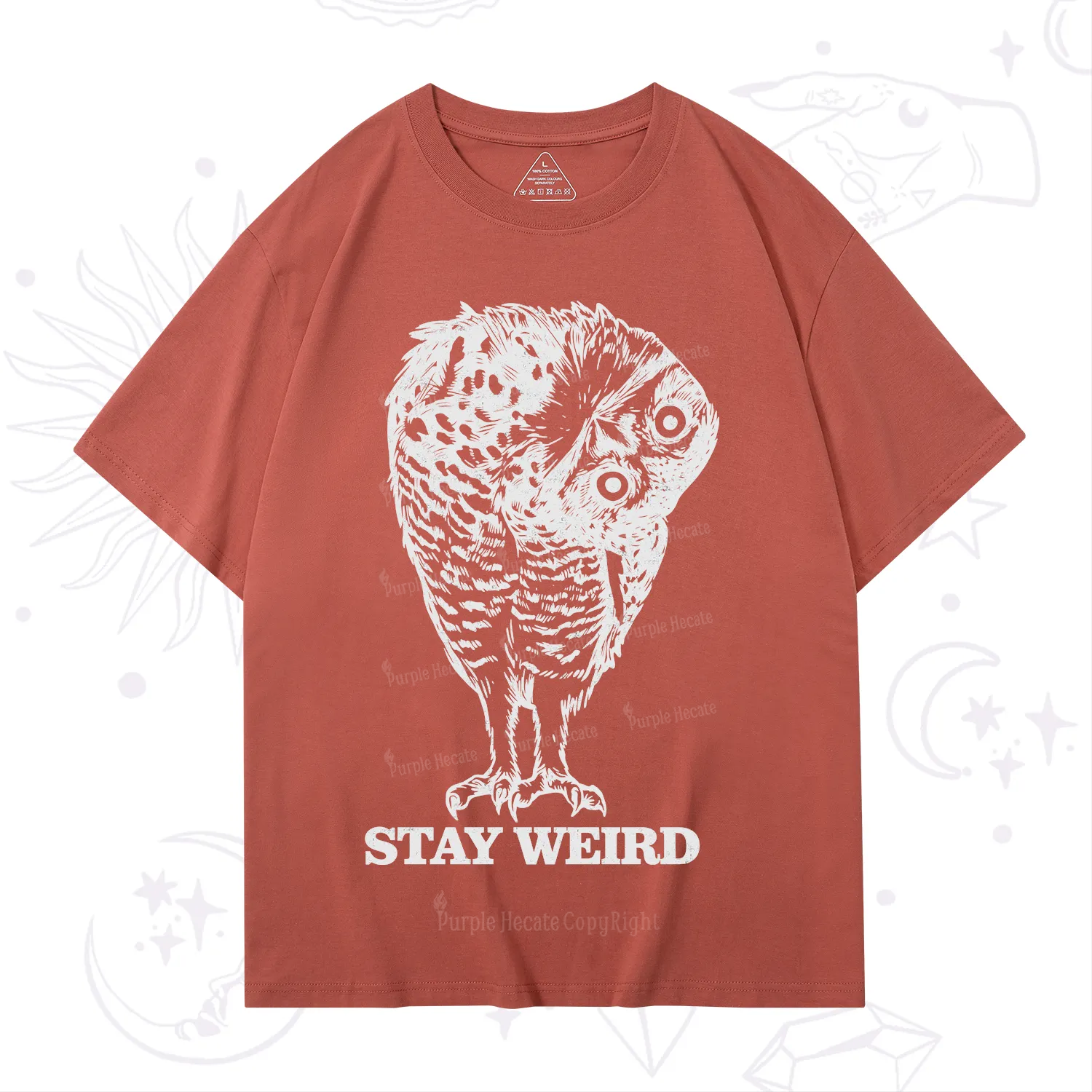 Purplehecate Stay Weird Innocent Owl T-Shirt