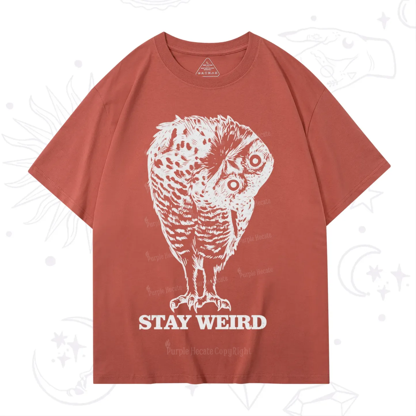 Purplehecate Stay Weird Innocent Owl T-Shirt