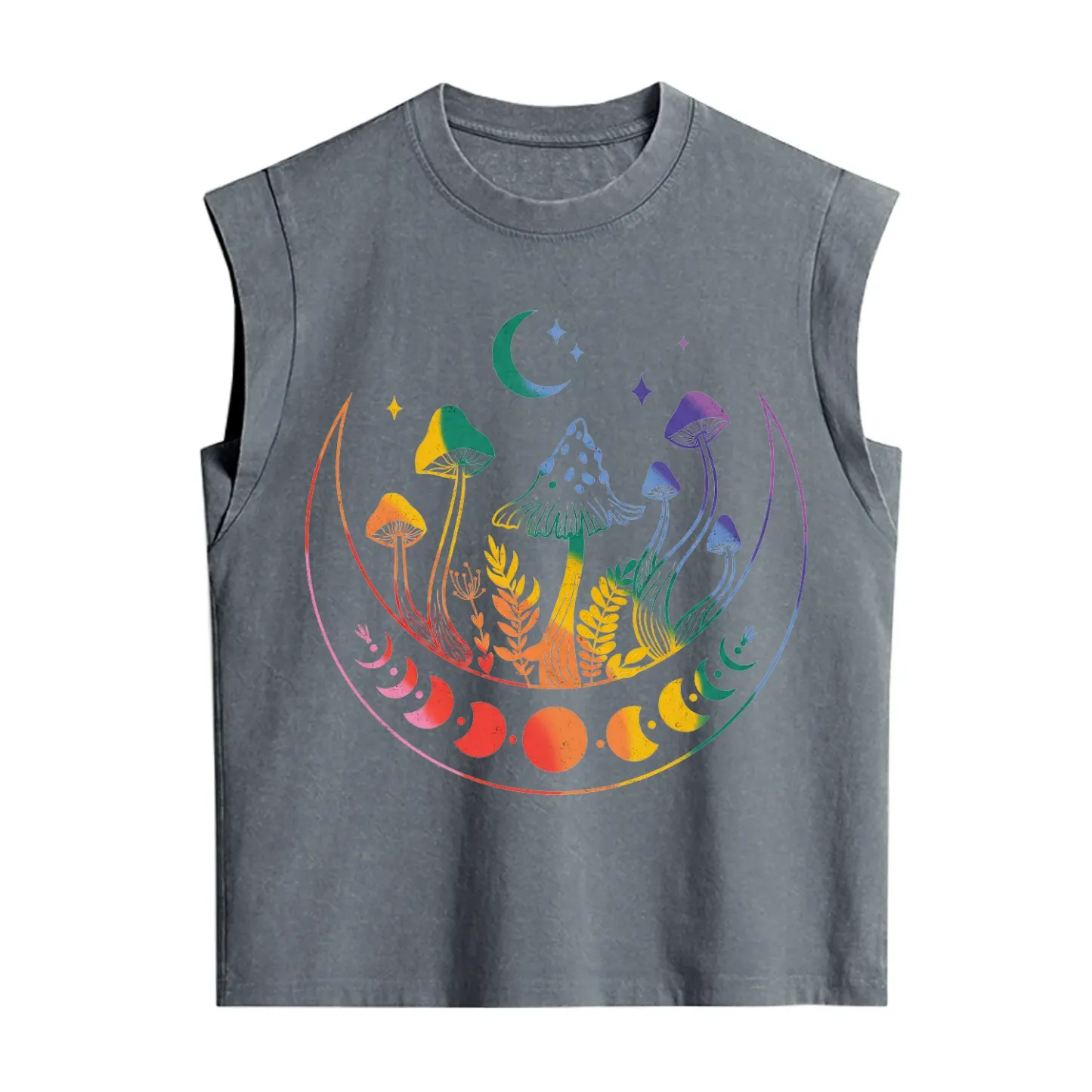 Purplehecate Pride Mushroom Rainbow Vintage Washed Tank