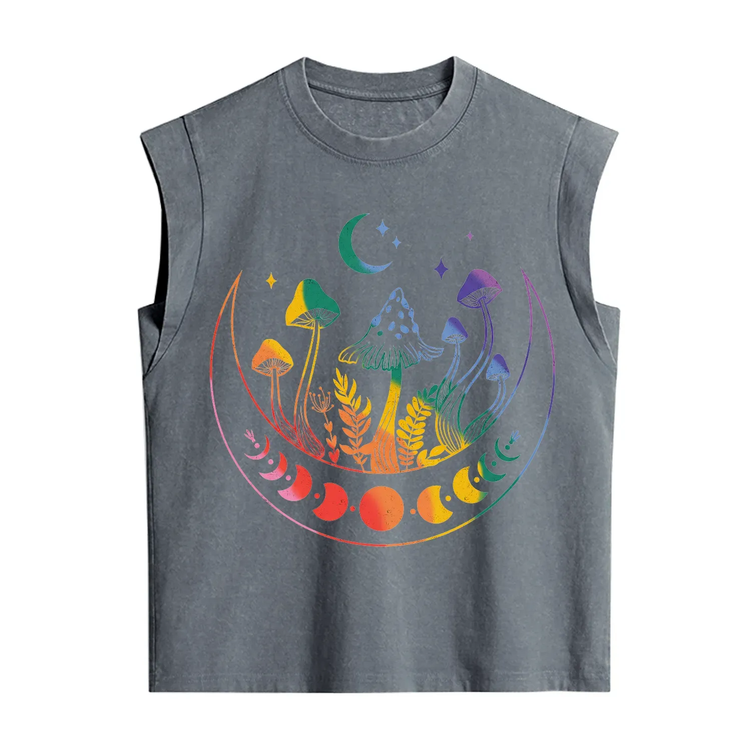 Purplehecate Pride Mushroom Rainbow Vintage Washed Tank