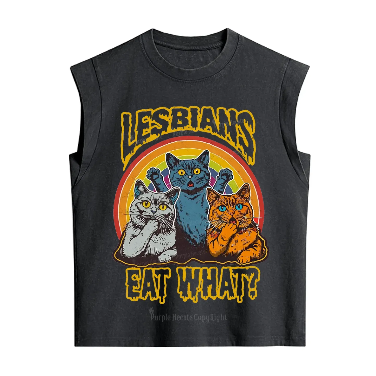 Purplehecate Lesbians eat what Vintage Washed Tank